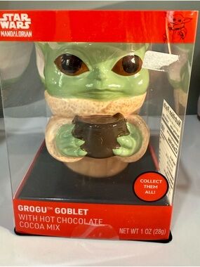 Star Wars Grogu Goblet Mandalorian Mug - Green and Brown